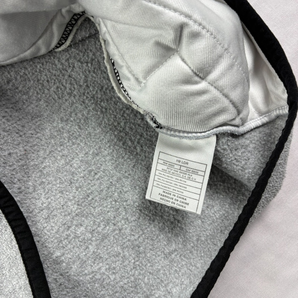 Vintage 90s Nike Jacket Mens Large Gray Fleece Full Zip Pockets Casual - Picture 10 of 12